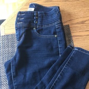 Blue spice skinny jeans